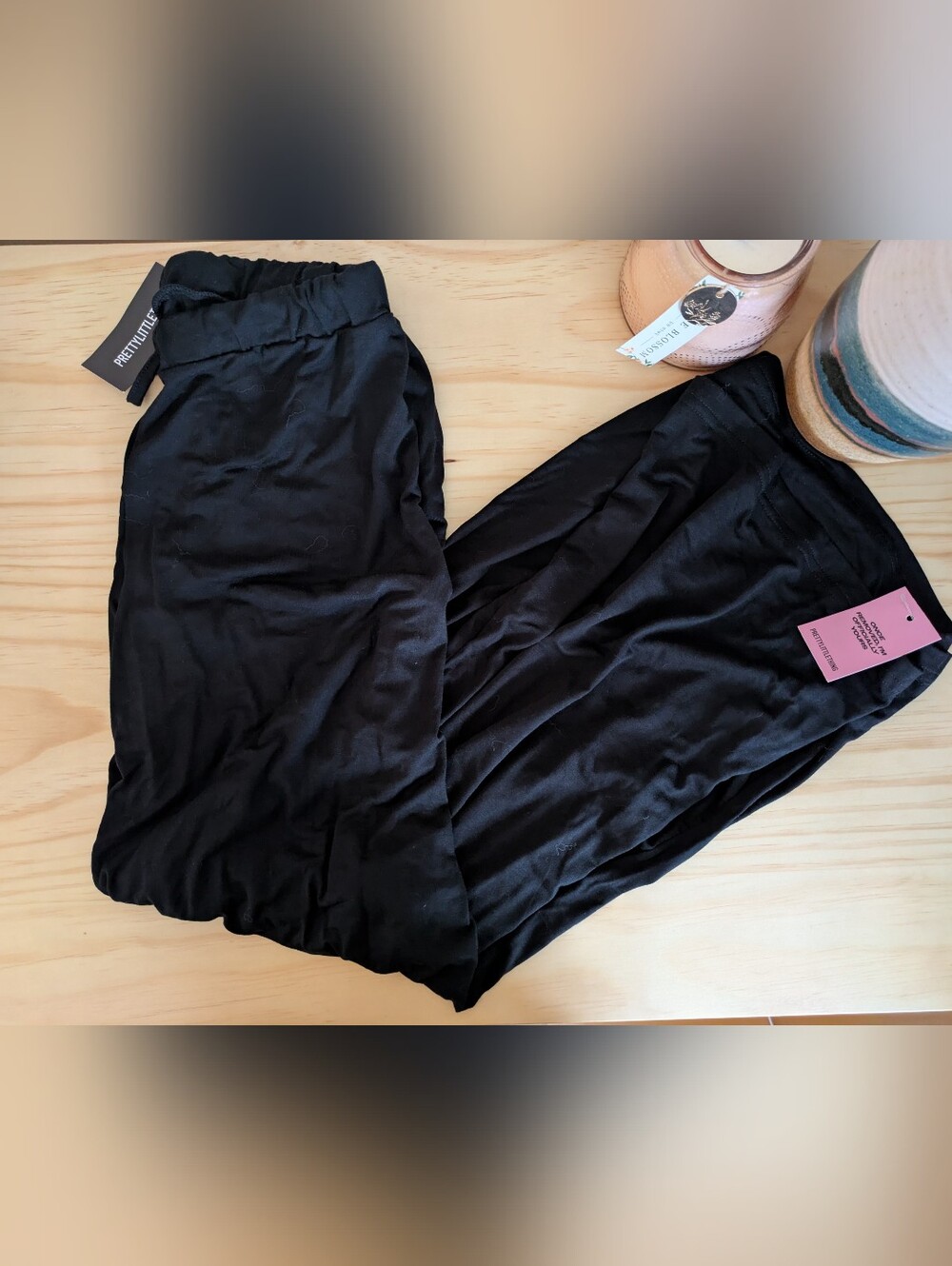 NWT ✨ PLT - Drawstring Jersey Wide Leg Trousers